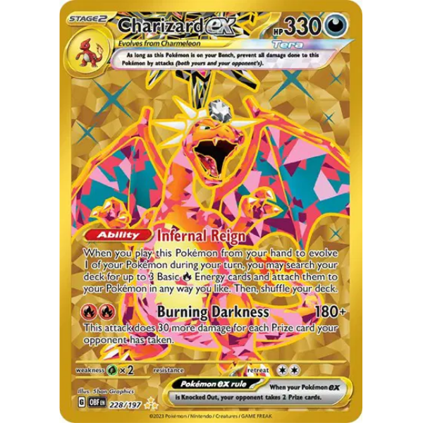 hyper rare pokemon cards scarlet and violet & Obsidian Flames 228/197 you may search your deck for up to 2 Basic Lightning Pokémon and put them onto your Bench Roaring Moon ex 2023 Scarlet