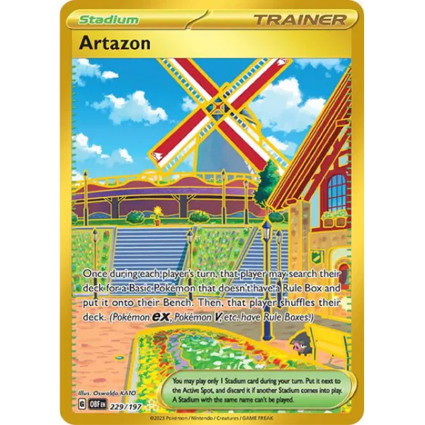 Pokemon Trading Card Game Obsidian Flames Hyper Rare Artazon #229