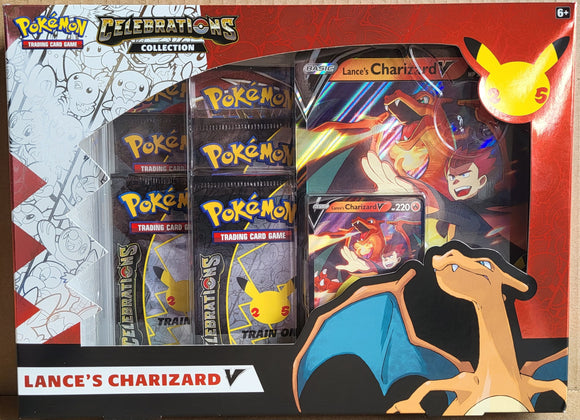 Pokemon TCG Lance's Charizard V Celebrations Collection Box