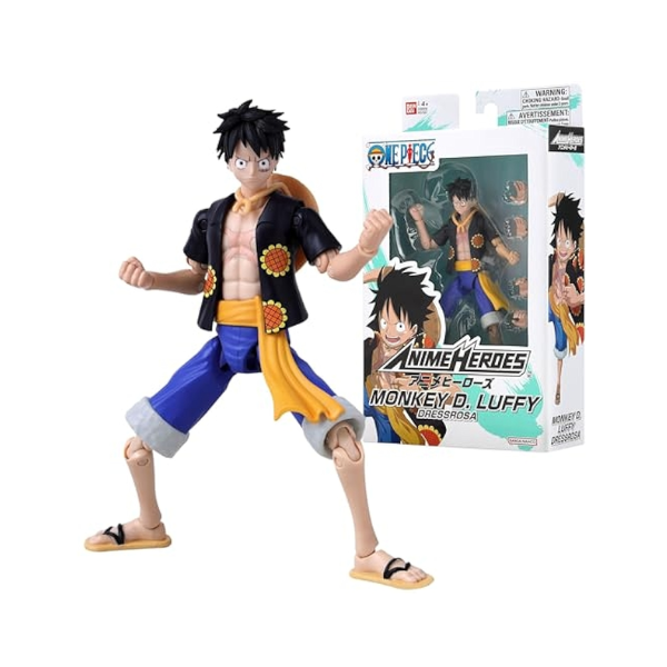 Bandai Anime Heroes Monkey D. Luffy Dressrosa Action Figure