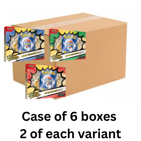 Pokémon TCG - Mega Evolution ME2.5 - Ascended Heroes - Mega Ex Box Case of 6