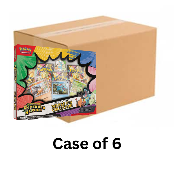 Pokémon TCG - Mega Evolution ME2.5 - Ascended Heroes - Deluxe Pin Collection Case of 6