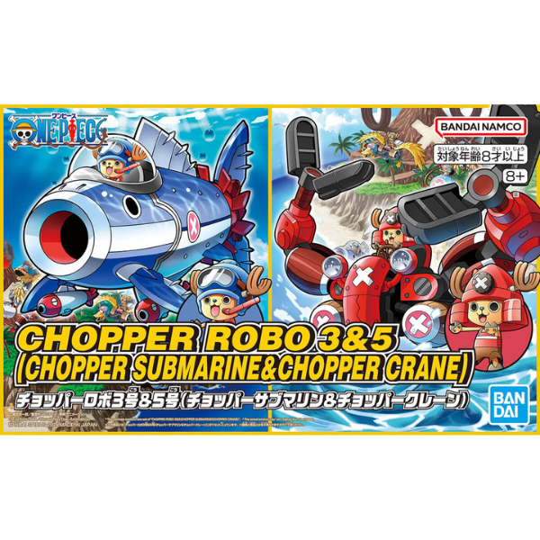 Bandai One Piece Chopper Robo 3 & 5 Model Kit Bundle