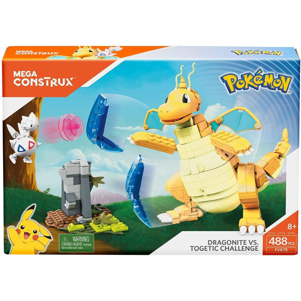 Mega Construx Pokemon Dragonite Vs. Togetic Challenge FVK75 488pcs