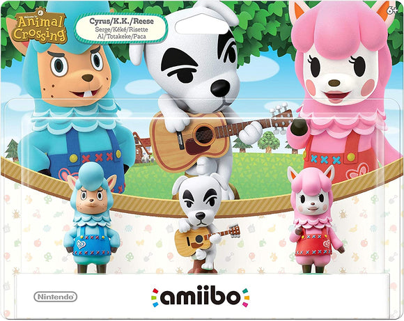 Animal Crossing Amiibo 3-Pack Cyrus/K.K./Reese