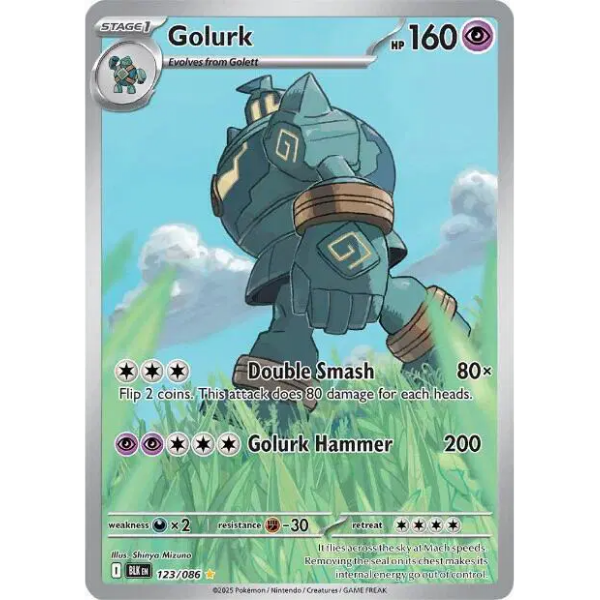 Scarlet & Violet - Black Bolt 123/086 - Golurk [Illustration Rare]