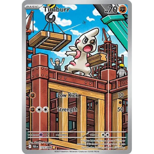 Scarlet & Violet - Black Bolt 125/086 - Timburr [Illustration Rare]