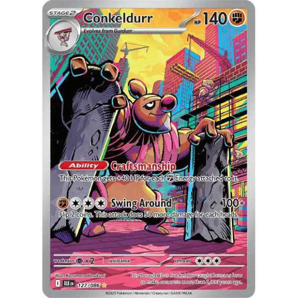 Scarlet & Violet - Black Bolt 127/086 - Conkeldurr [Illustration Rare]