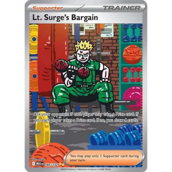Mega Evolution Base 185/132 - Lt. Surge's Bargain [Special Illustration Rare]