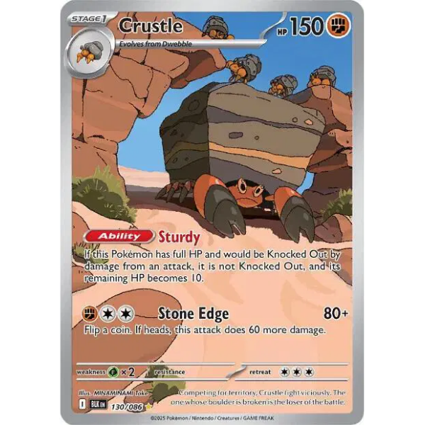 Scarlet & Violet - Black Bolt 130/086 - Crustle [Illustration Rare]