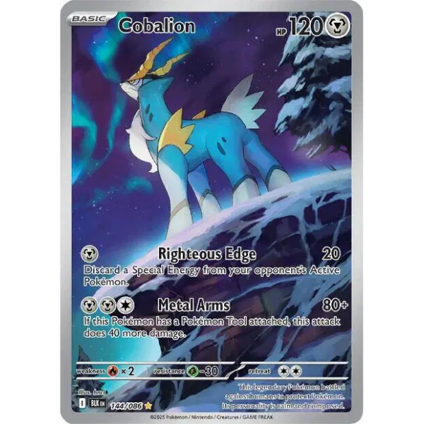Scarlet & Violet - Black Bolt 144/086 - Cobalion [Illustration Rare]