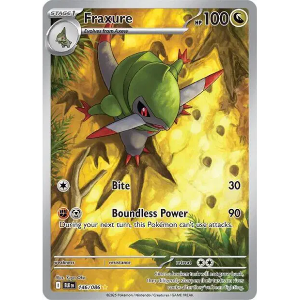 Scarlet & Violet - Black Bolt 146/086 - Fraxure [Illustration Rare]