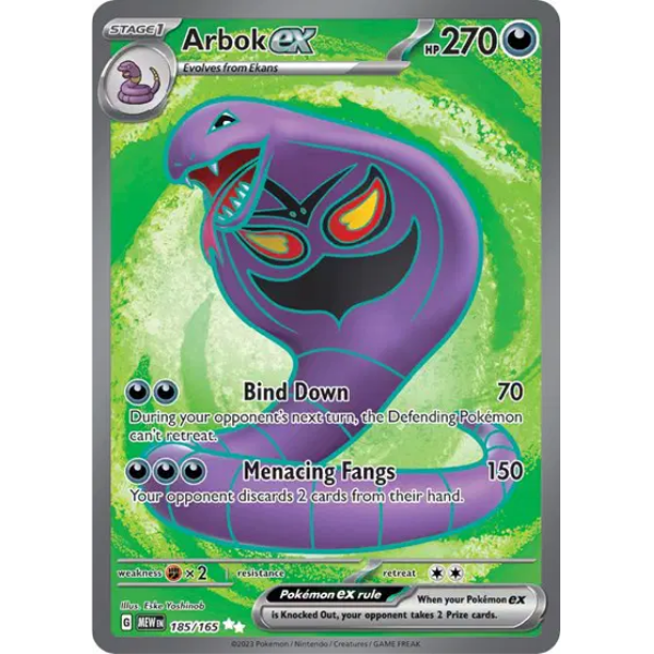 Scarlet & Violet 151 185/165- Arbok ex [Ultra Rare]