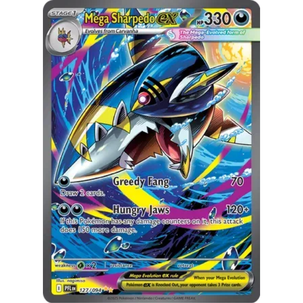 Mega Evolution - Phantasmal Flames 127/094- Mega Sharpedo ex [Special Illustration Rare]