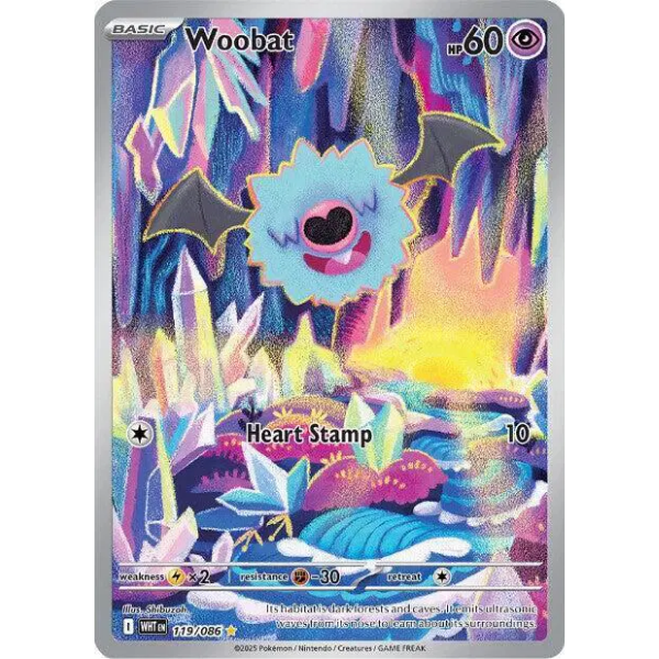 Scarlet & Violet White Flare 119/086 - Woobat [Illustration Rare]
