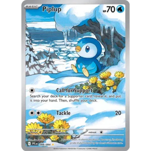 Mega Evolution - Phantasmal Flames 098/094- Piplup [Illustration Rare]