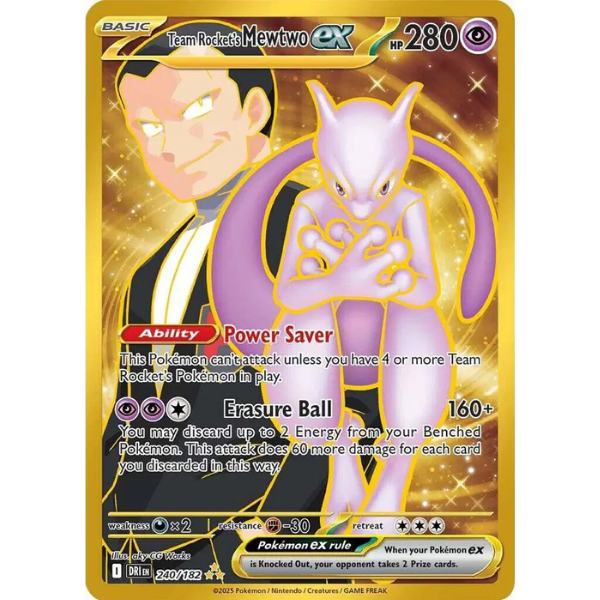 Scarlet & Violet - Destined Rivals 240/182 - Team Rocket's Mewtwo ex [Hyper Rare]
