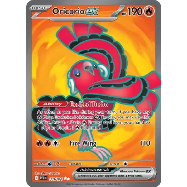 Mega Evolution - Phantasmal Flames 110/094- Oricorio ex [Ultra Rare]