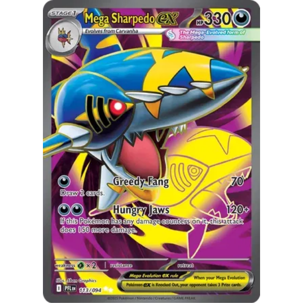 Mega Evolution - Phantasmal Flames 113/094- Mega Sharpedo ex [Ultra Rare]