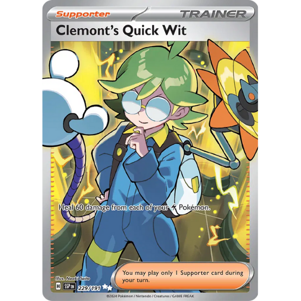 Scarlet & Violet Surging Sparks 229/191 - Clemont's Quick Wit [Ultra Rare]