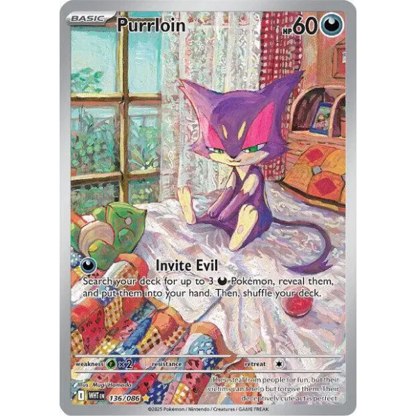 Scarlet & Violet White Flare 136/086 - Purrloin [Illustration Rare]
