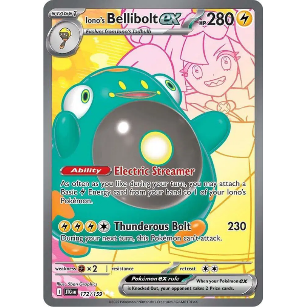 Scarlet & Violet - Journey Together 172/159 - Iono's Bellibolt ex [Ultra Rare]