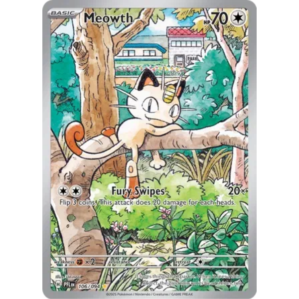 Mega Evolution - Phantasmal Flames 106/094- Meowth [Illustration Rare]