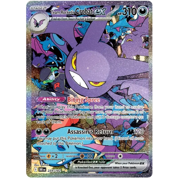Scarlet & Violet - Destined Rivals 234/182 - Team Rocket's Crobat ex [Special Illustration Rare]