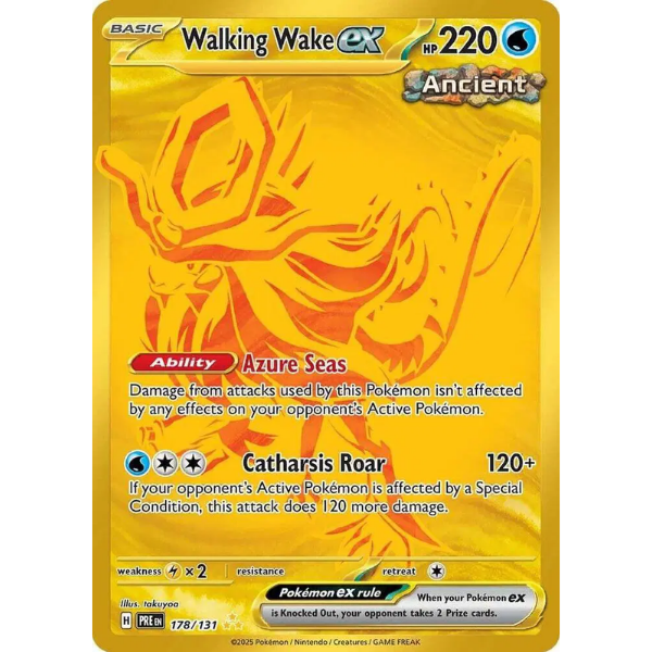 Scarlet & Violet Prismatic Evolutions 178/131 - Walking Wake ex [Hyper Rare]