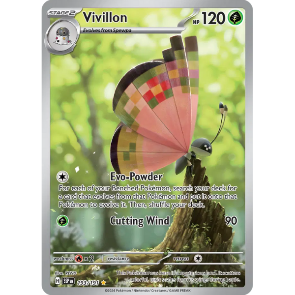 Scarlet & Violet Surging Sparks 193/191 - Vivillon [Illustration Rare]