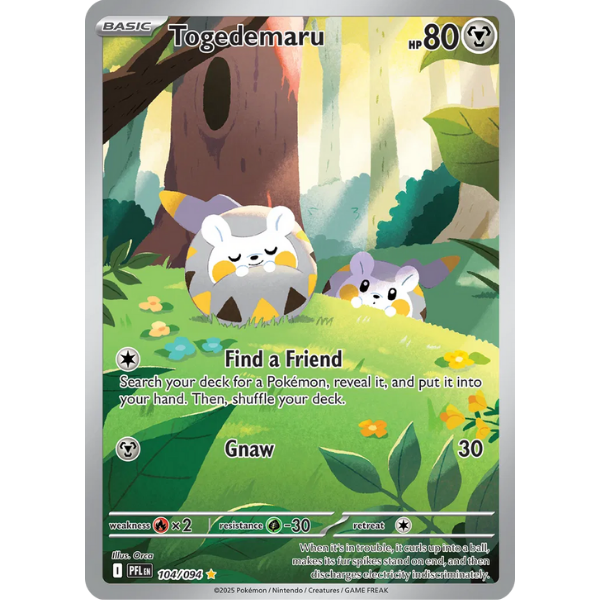 Mega Evolution - Phantasmal Flames 104/094- Togedemaru [Illustration Rare]