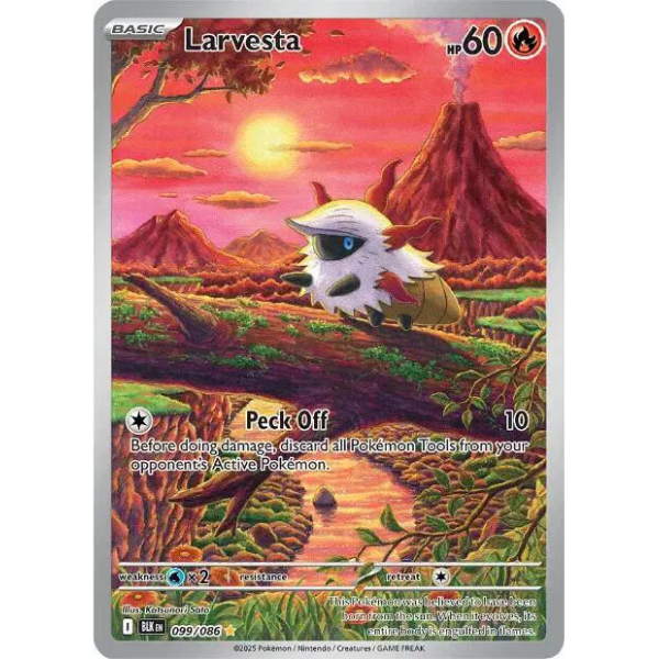 Scarlet & Violet - Black Bolt 099/086 - Larvesta [Illustration Rare]