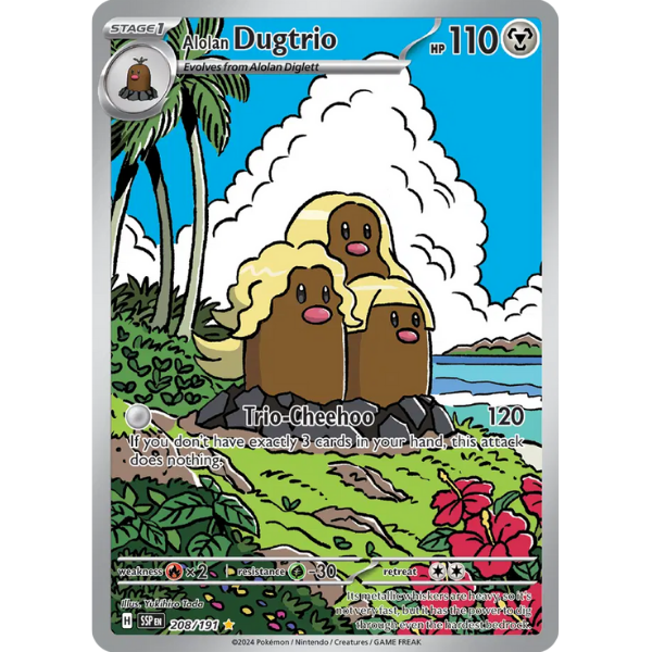 Scarlet & Violet Surging Sparks 208/191 - Alolan Dugtrio [Illustration Rare]