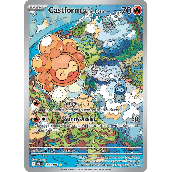 Scarlet & Violet Surging Sparks 195/191 - Castform Sunny Form [Illustration Rare]