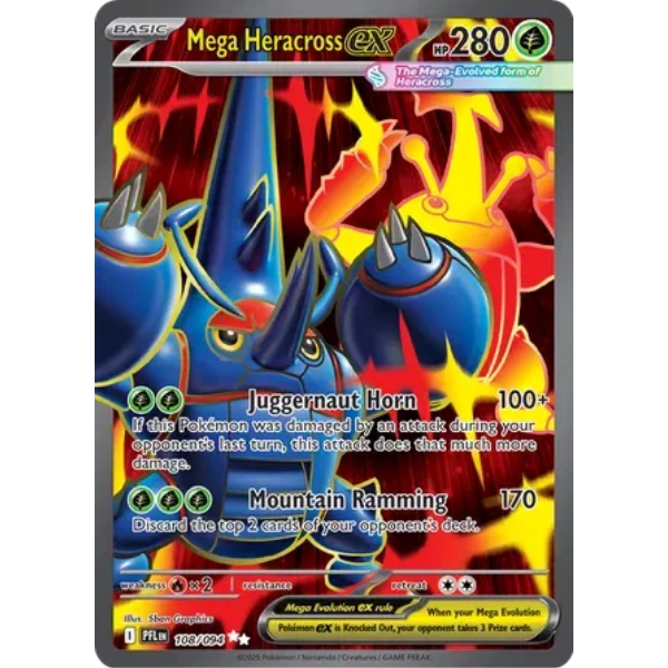 Mega Evolution - Phantasmal Flames 108/094- Mega Heracross ex [Ultra Rare]