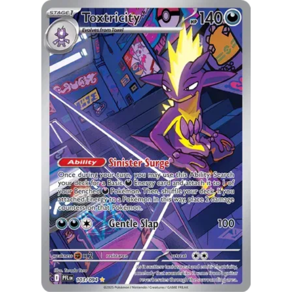 Mega Evolution - Phantasmal Flames 103/094- Toxtricity [Illustration Rare]
