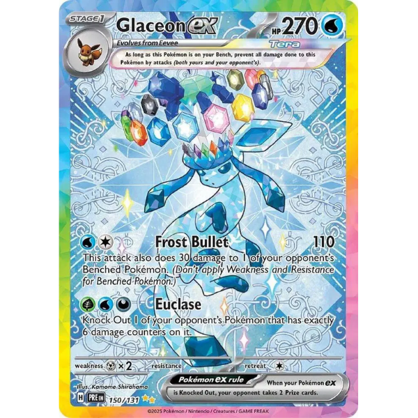 Scarlet & Violet Prismatic Evolutions 150/131 - Glaceon ex [Special Illustration Rare]