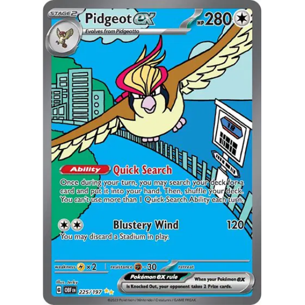 Scarlet & Violet Obsidian Flames 225/197 - Pidgeot ex [Special Illustration Rare]