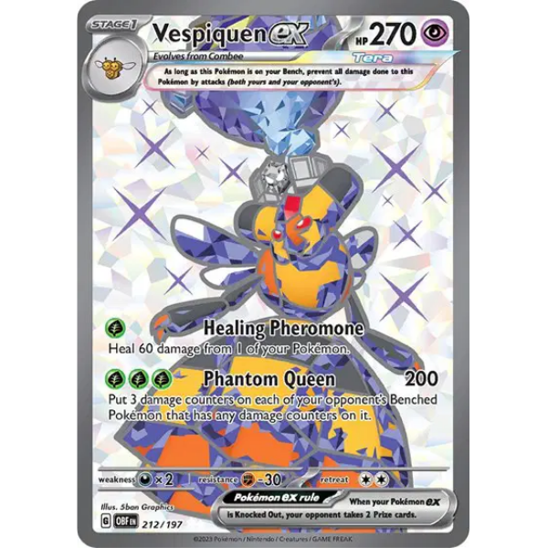 Scarlet & Violet Obsidian Flames 212/197 - Vespiquen ex [Ultra Rare]