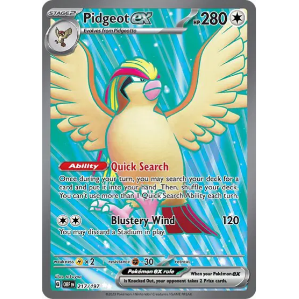 Scarlet & Violet Obsidian Flames 217/197 - Pidgeot ex [Ultra Rare]
