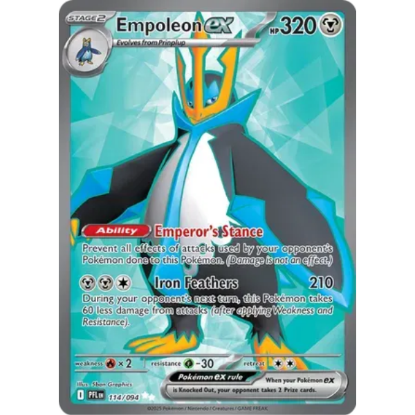 Mega Evolution - Phantasmal Flames 114/094- Empoleon ex [Ultra Rare]