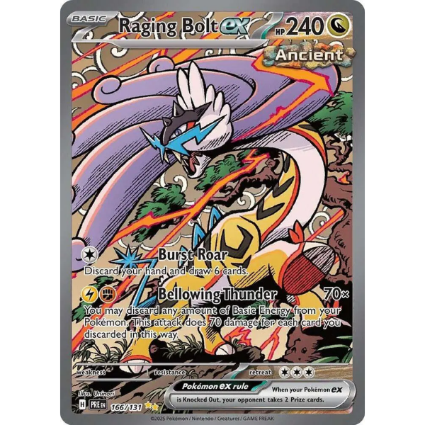 Scarlet & Violet Prismatic Evolutions 166/131 - Raging Bolt ex [Special Illustration Rare]