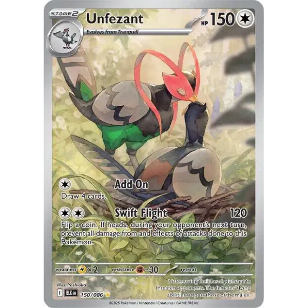 Scarlet & Violet - Black Bolt 150/086 - Unfezant [Illustration Rare]