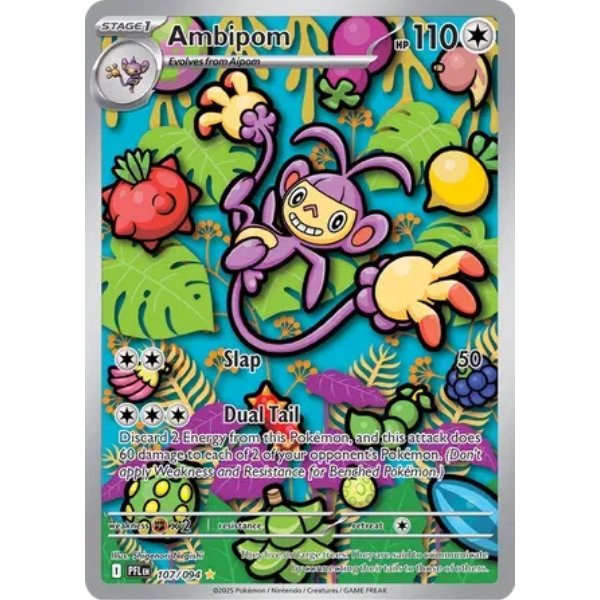 Mega Evolution - Phantasmal Flames 107/094- Ambipom [Illustration Rare]