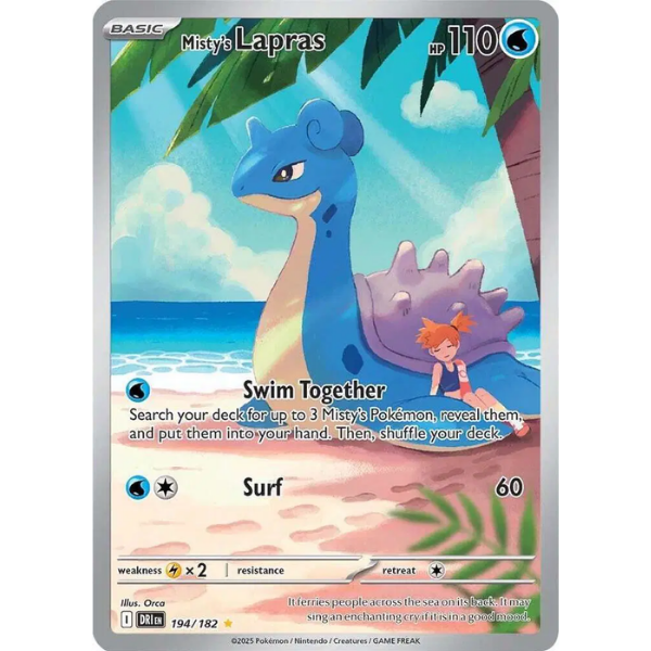 Scarlet & Violet - Destined Rivals 194/182 - Misty's Lapras [Illustration Rare]
