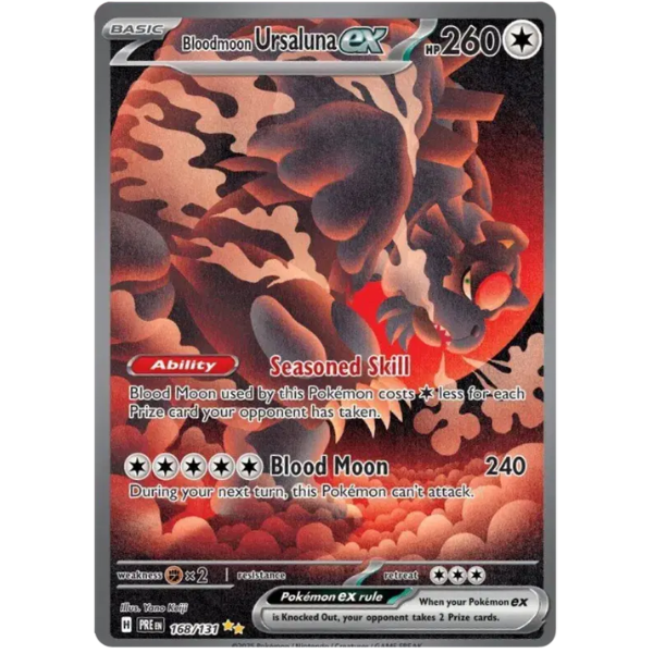 Scarlet & Violet Prismatic Evolutions 168/131 - Bloodmoon Ursaluna ex [Special Illustration Rare]