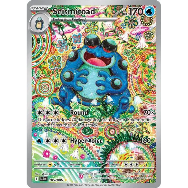 Scarlet & Violet - Black Bolt 105/086 - Seismitoad [Illustration Rare]