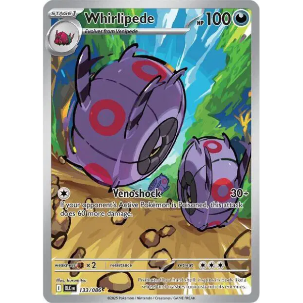 Scarlet & Violet - Black Bolt 133/086 - Whirlipede [Illustration Rare]