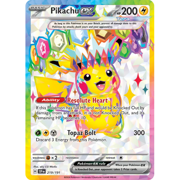 Scarlet & Violet Surging Sparks 219/191 - Pikachu ex [Ultra Rare]