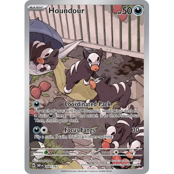 Scarlet & Violet Obsidian Flames 204/197 - Houndour [Illustration Rare]